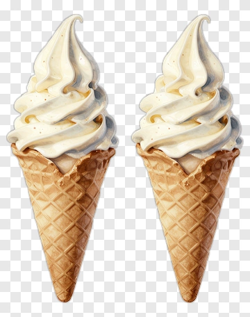 Two Ice Cream Cones PNG