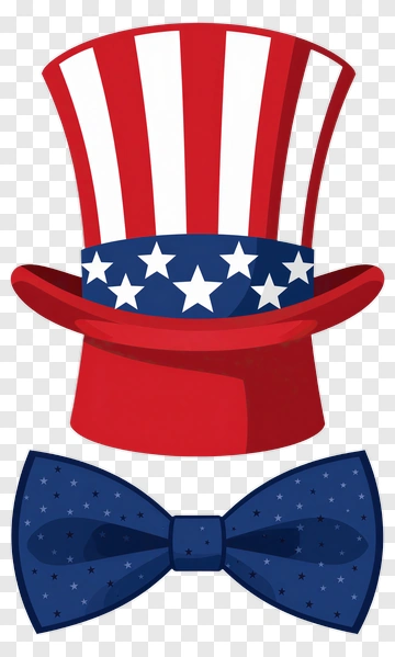 American Top Hat And Bow Tie PNG