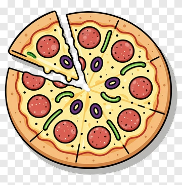 Pizza With Pepperoni Olives And Green Peppers PNG