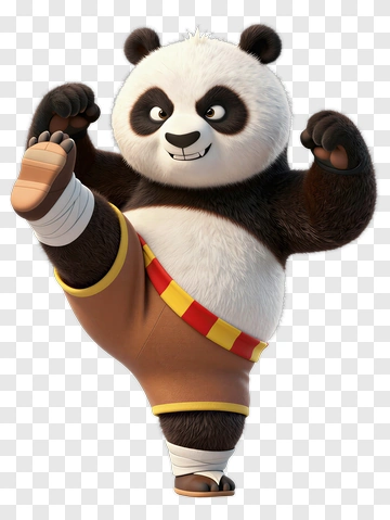 Panda In Kung Fu Pose PNG