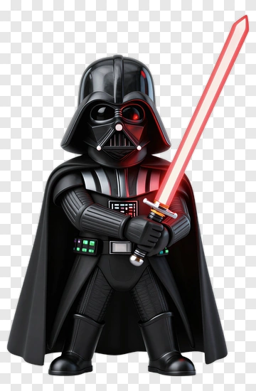 Darth Vader With Red Lightsaber PNG