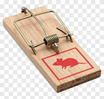 Mouse Trap With Red Mouse Symbol PNG
