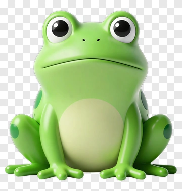 Green Cartoon Frog PNG