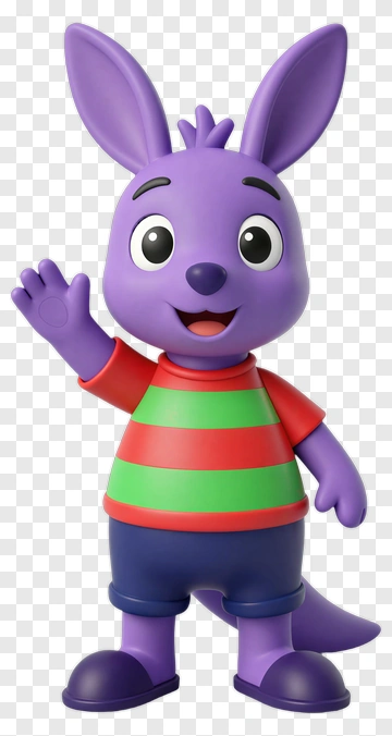Purple Rabbit Character Toy PNG