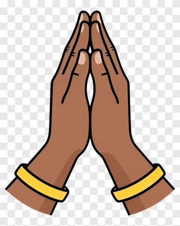 Hands In Prayer With Yellow Bracelets PNG