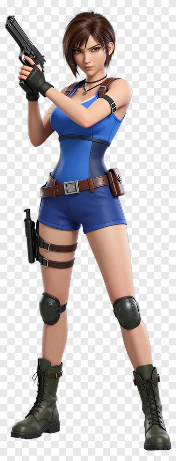 Lara Croft In Combat Stance PNG
