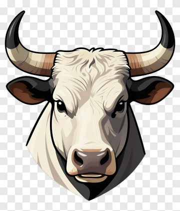 Bull Head Portrait PNG