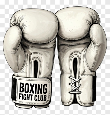 Boxing Gloves With Fight Club Label PNG