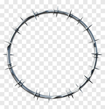 Circular Barbed Wire Frame PNG