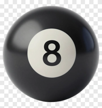 Black Billiard Ball With Number Eight PNG