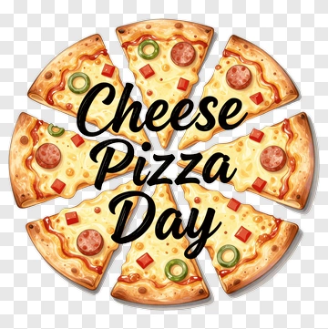 Cheese Pizza Day Celebration PNG
