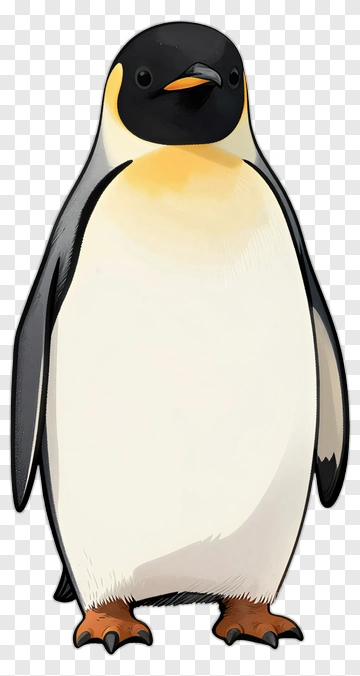 Emperor Penguin Standing PNG