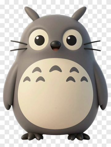 Totoro 3D Cartoon Character PNG