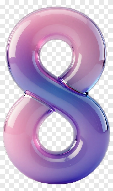 Glossy Number Eight PNG