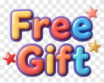 Free Gift With Stars PNG