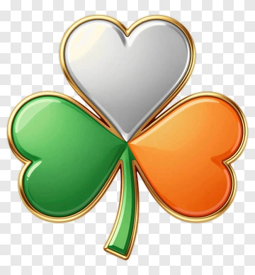 Shamrock With Heart Design PNG