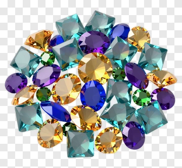 Collection Of Sparkling Gemstones PNG