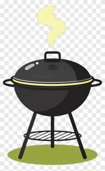 Barbecue Grill With Smoke PNG