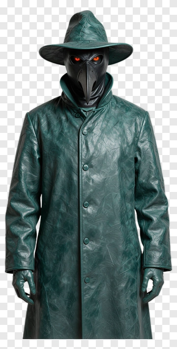 Plague Doctor In Green Coat PNG