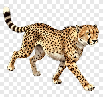 Cheetah In Motion PNG