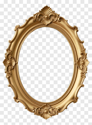Ornate Gold Mirror PNG