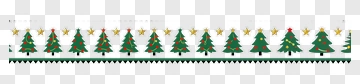 Decorated Christmas Trees Pattern PNG