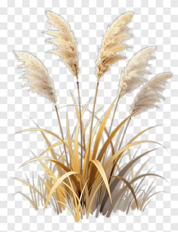 Pampas Grass With Feathered Plumes PNG