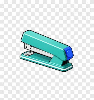 Cyan Stapler PNG