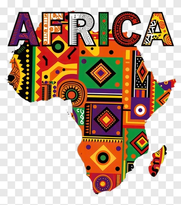 Africa Map With Ethnic Patterns PNG