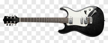 Electric Guitar With Black Sparkle Finish PNG