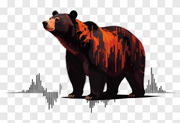 Bear With Sound Wave Design PNG