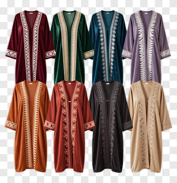 Embroidered Robes In Multiple Colors PNG
