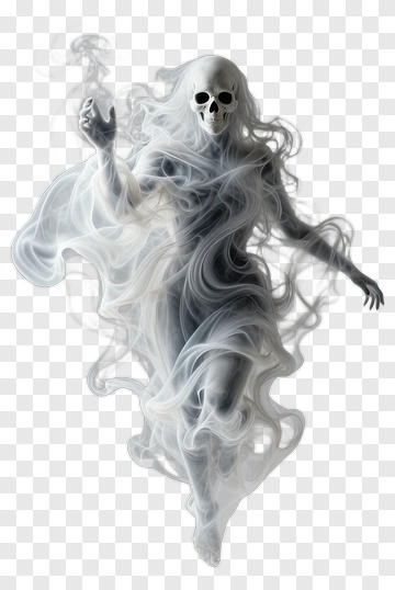 Haunting Ghost With Smoke PNG