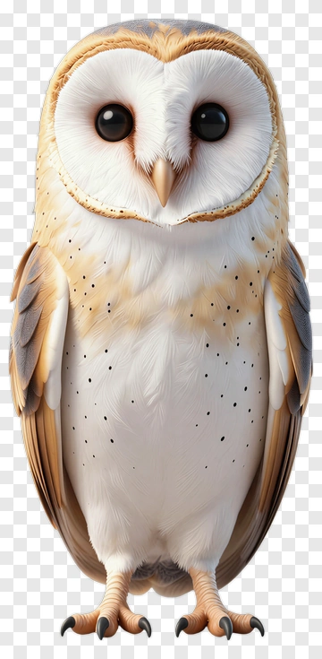 Cute Barn Owl PNG