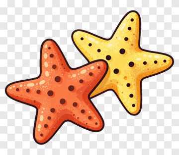 Orange And Yellow Starfish PNG