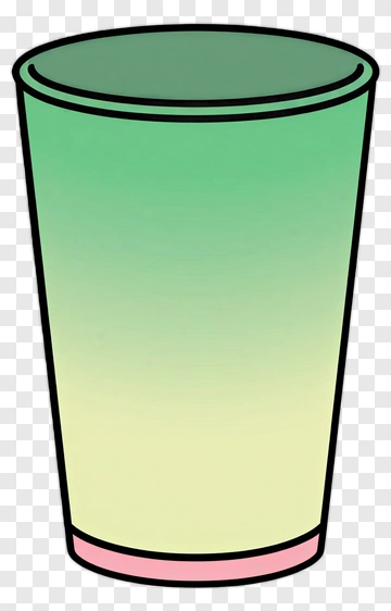 Green And Pink Gradient Cup PNG