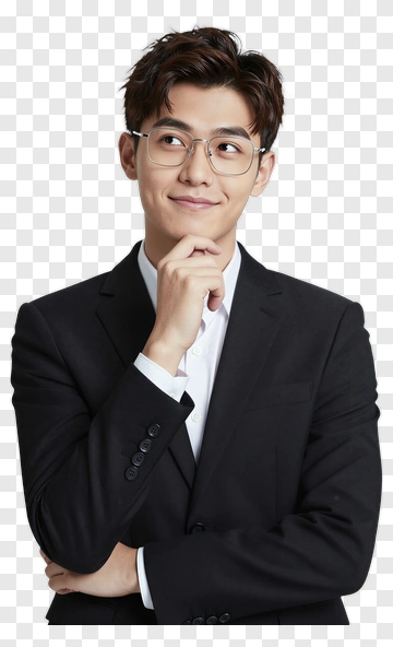 Man In Suit And Glasses PNG