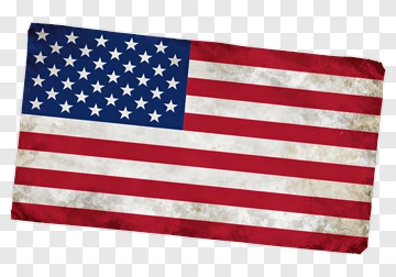 American Flag With Distressed Texture PNG