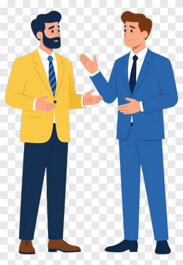 Two Businessmen Having A Conversation PNG