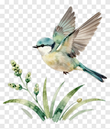 Blue Bird In Flight PNG