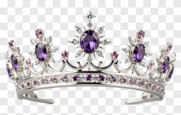 Elegant Purple Amethyst Tiara PNG