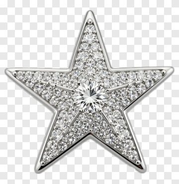 Star Diamond Jewelry Brooch PNG