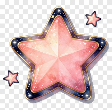 Glowing Pink Star PNG