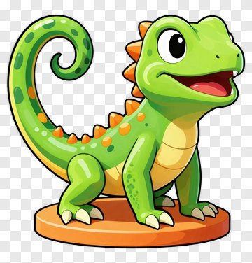 Cute Green Dinosaur Toy Figurine PNG
