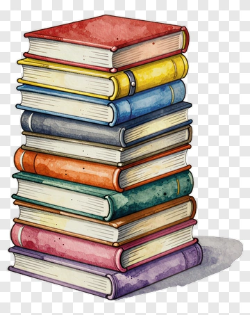 Stack Of Colorful Books PNG