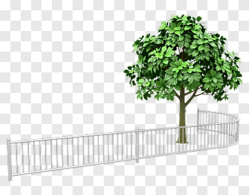 Tree With Curved Rail PNG