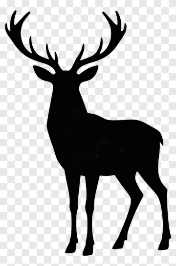 Black Deer Silhouette PNG
