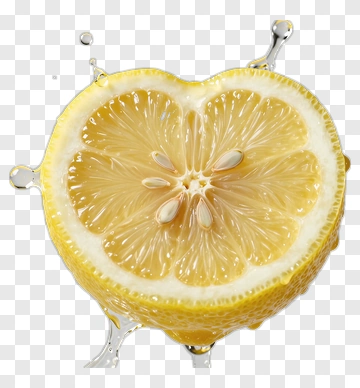 Sliced Lemon With Water Droplets PNG
