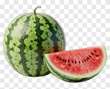 Whole And Sliced Watermelon PNG