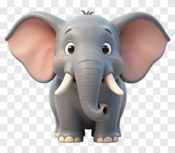 Cute Cartoon Elephant PNG